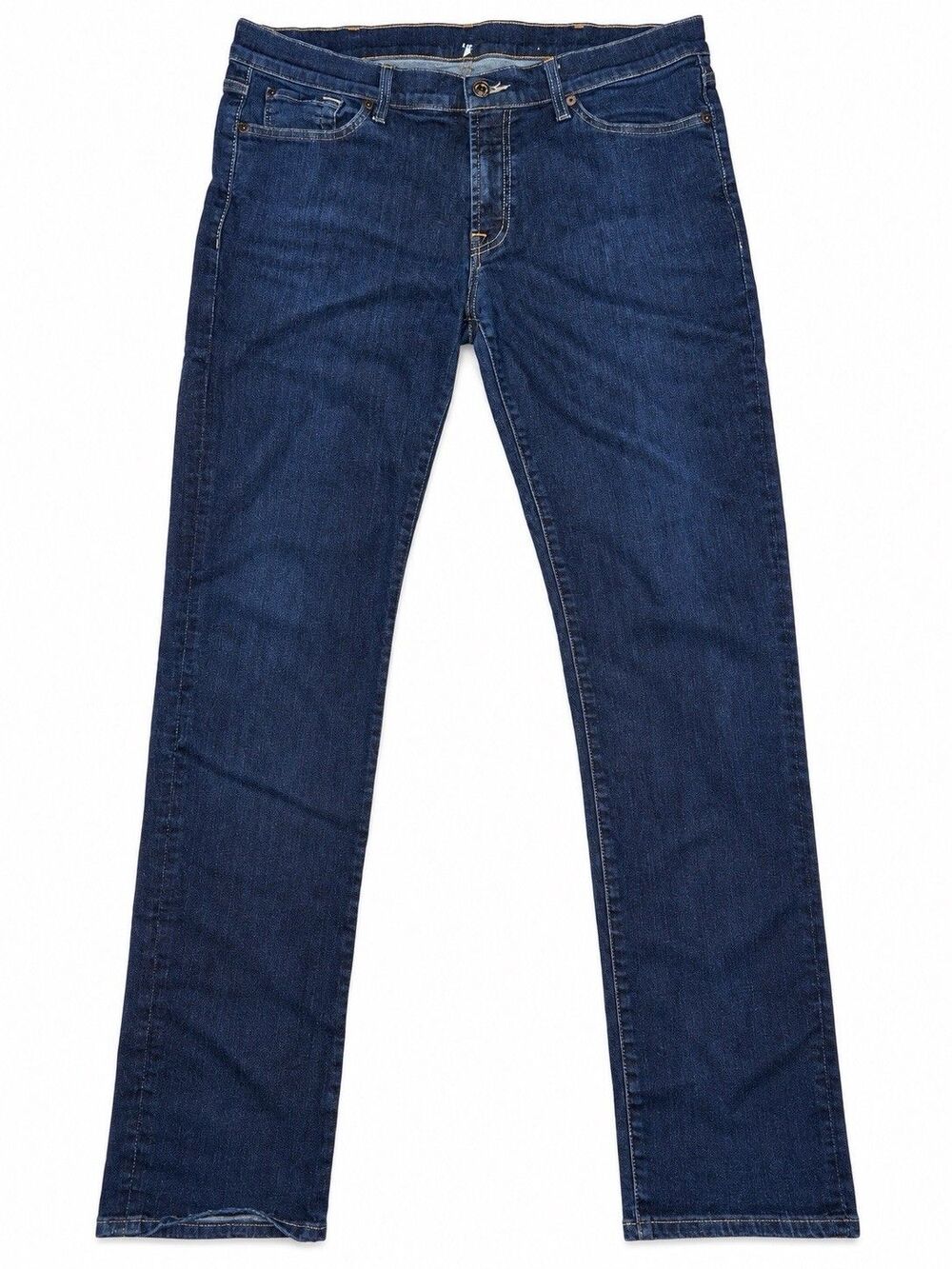 7 For All Mankind Men’s Dark Wash Stretch Straight Jeans 38x31 Premium Denim